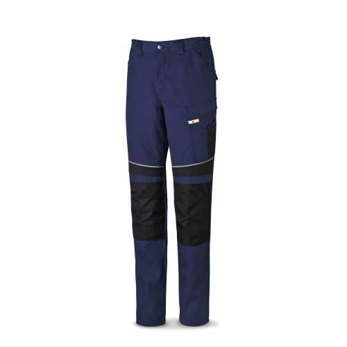 588PCAMNE Pantalón CANVAS azul marino/negro poliéster/algodón 245 g. Multibolsillos
